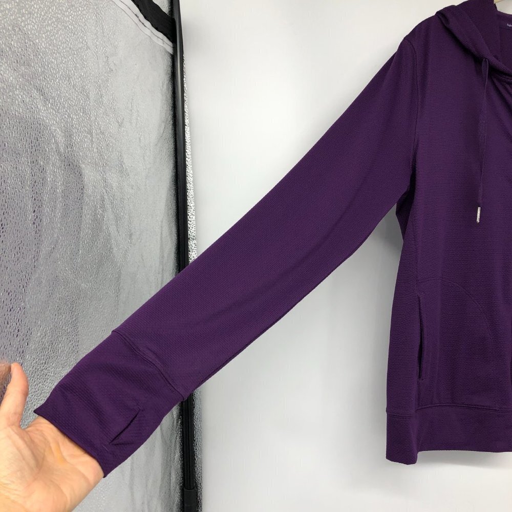 Hyba  Purple lightweight athletic zip hoodie size M - Picture 7 of 16